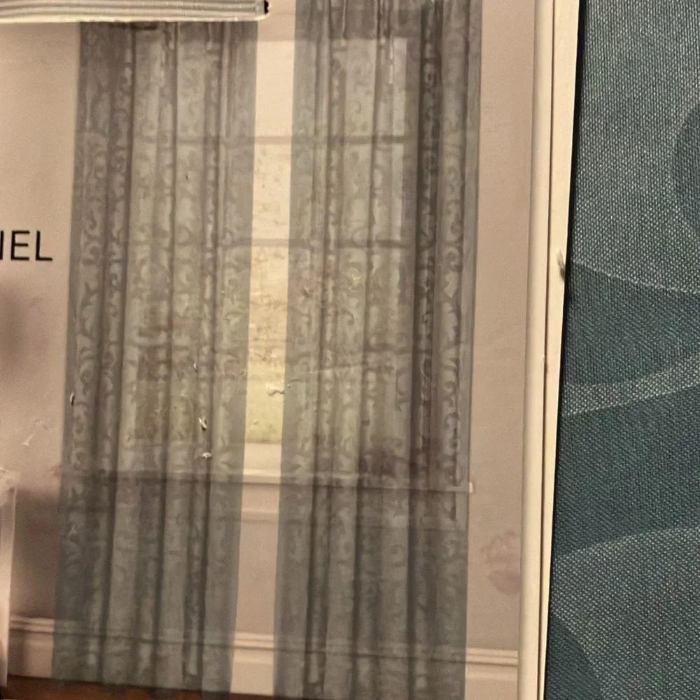 🌈 Loft Collection Katherine 1 panel curtain embossed Voile rod pocket “drift”